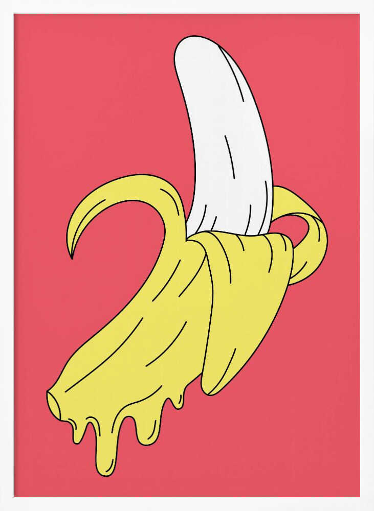 Melting Pink Banana - Poster / Art Print