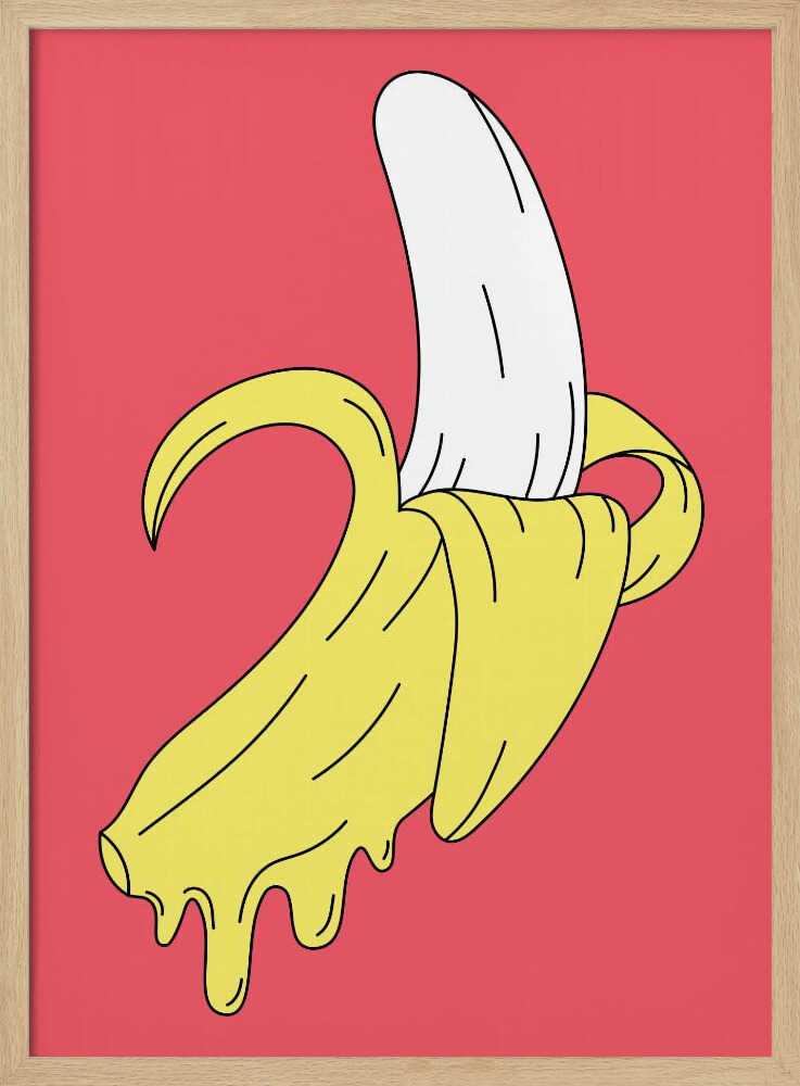 Melting Pink Banana - Poster / Art Print