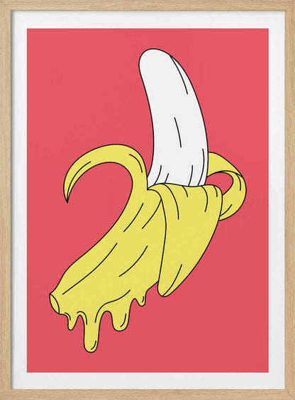 Melting Pink Banana - Poster / Art Print