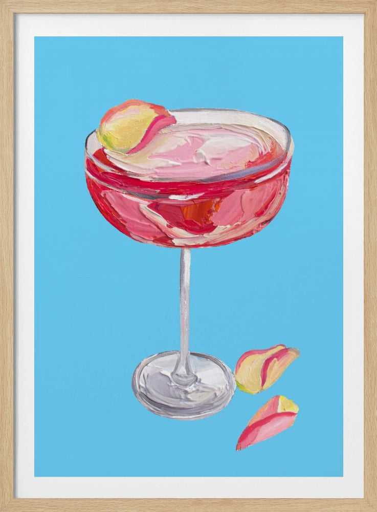 Sparkling Rose Gin Cocktail - Poster / Art Print