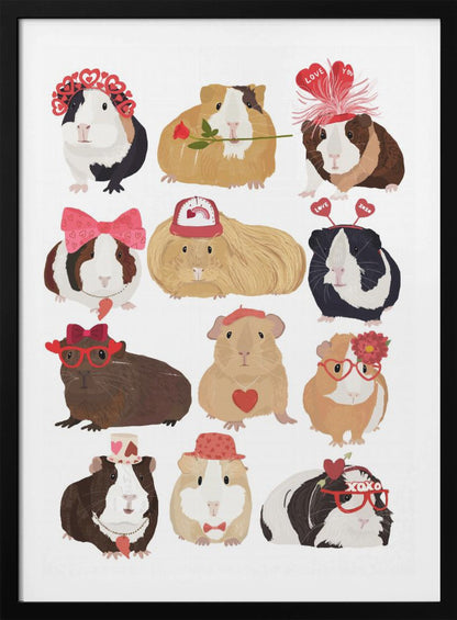 Love Guinea Pigs - Poster / Art Print