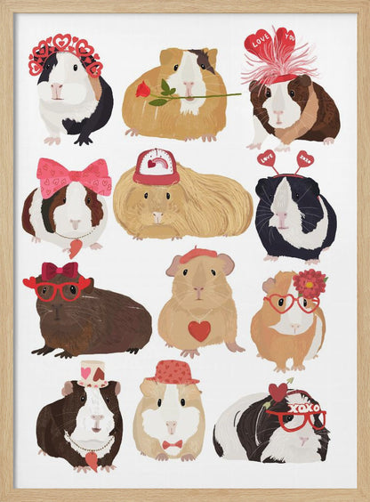 Love Guinea Pigs - Poster / Art Print