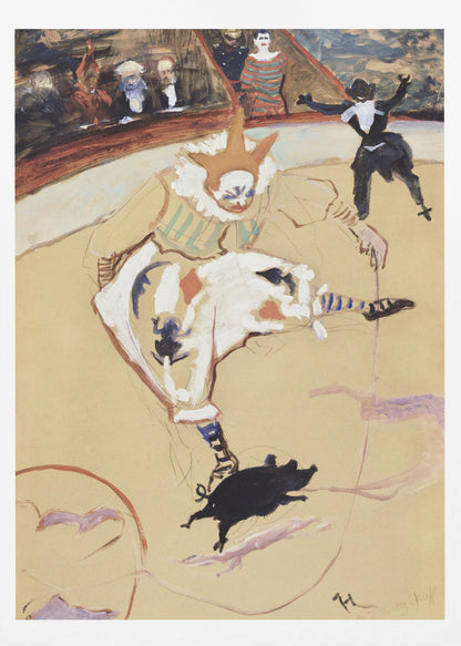 At the Circus Fernando Medrano With a Piglet (ca. 1889) - Poster / Art Print