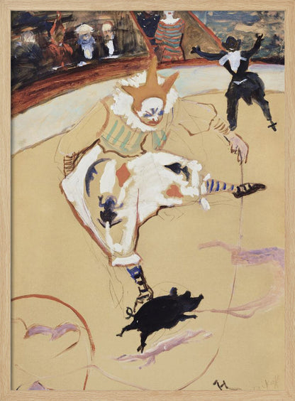 At the Circus Fernando Medrano With a Piglet (ca. 1889) - Poster / Art Print