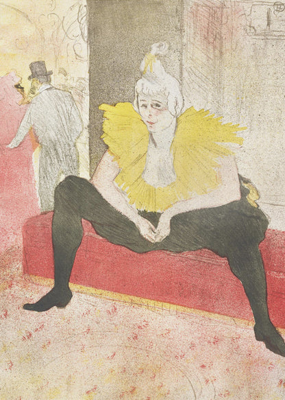 The Seated Clowness (Miss Cha U Kao) (1896) - Poster / Art Print