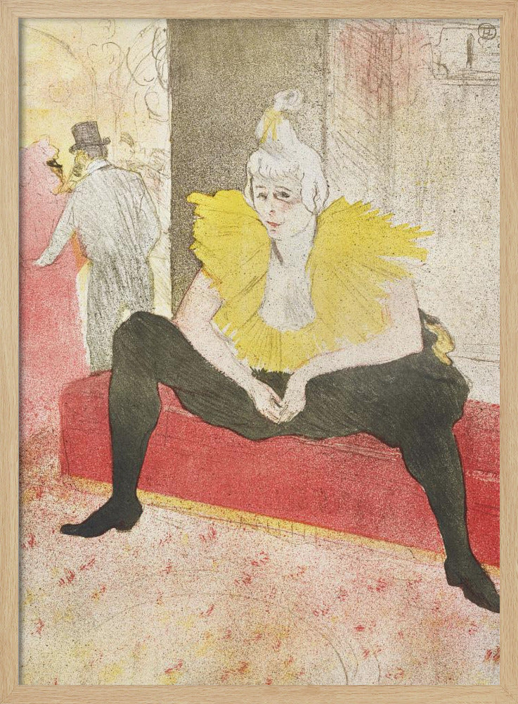 The Seated Clowness (Miss Cha U Kao) (1896) - Poster / Art Print