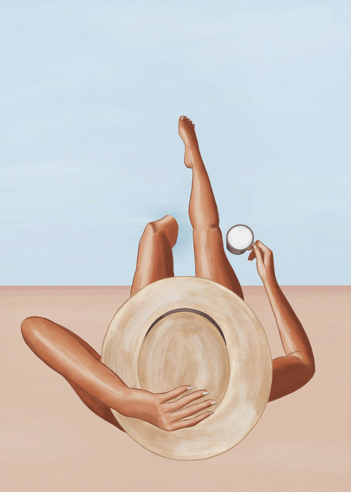 Poolside Girl - Poster / Art Print