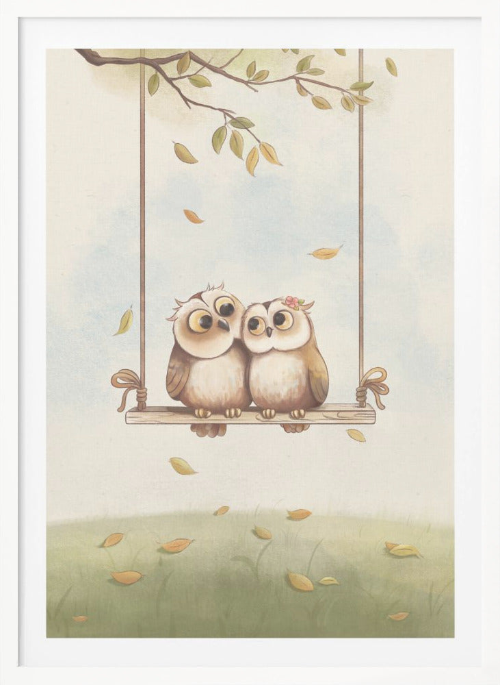 Owls in love - Poster / Art Print