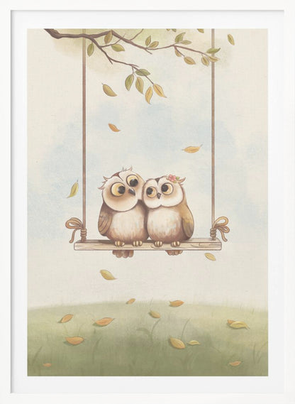 Owls in love - Poster / Art Print
