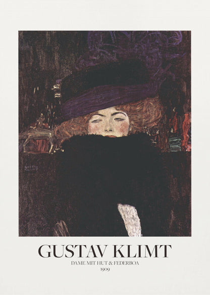 Dame Mit Hut Und Federboa (1909)  Poster - Poster / Art Print