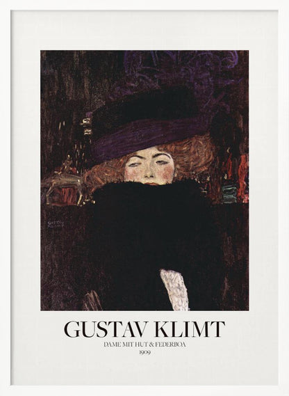 Dame Mit Hut Und Federboa (1909)  Poster - Poster / Art Print