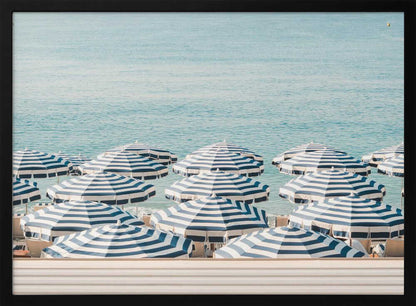 Striped Beach Umbrellas - Poster / Art Print