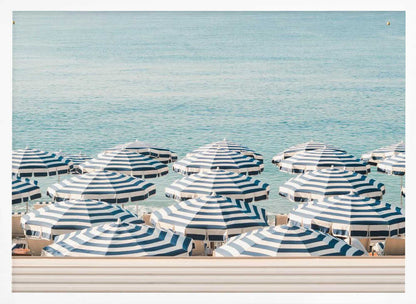 Striped Beach Umbrellas - Poster / Art Print