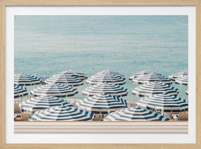 Striped Beach Umbrellas - Poster / Art Print