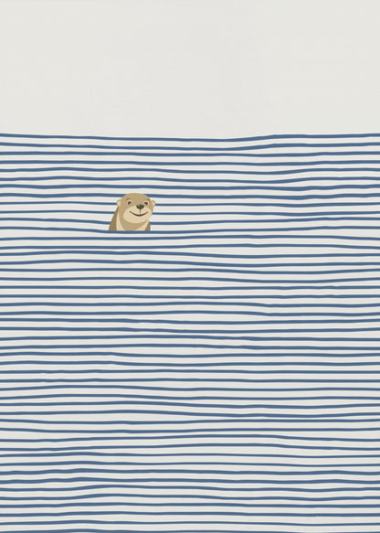 Otter in the Waves - Poster / Art Print