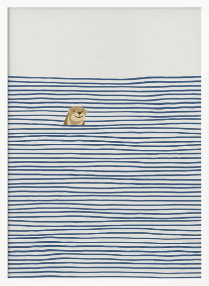 Otter in the Waves - Poster / Art Print