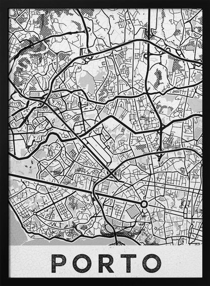 Porto City White - Poster / Art Print