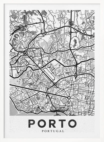 Porto City White - Poster / Art Print