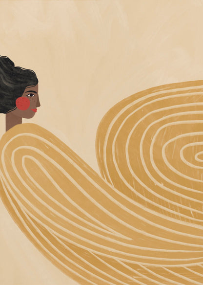 The Woman With the Yellow Stripes - Poster / Art Print