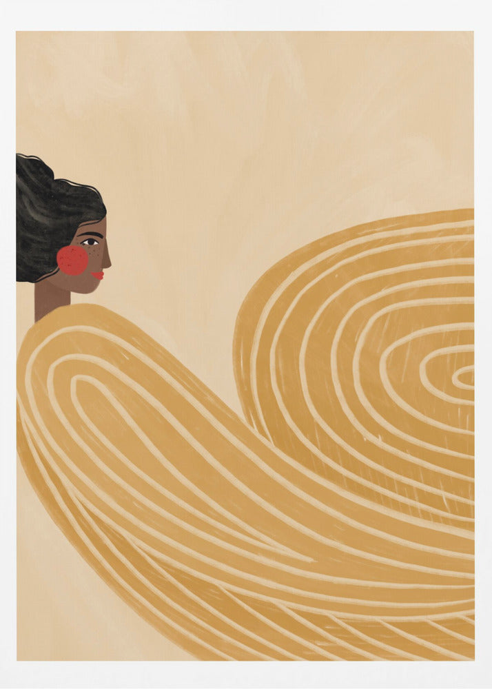 The Woman With the Yellow Stripes - Poster / Art Print