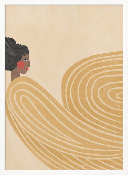 The Woman With the Yellow Stripes - Poster / Art Print