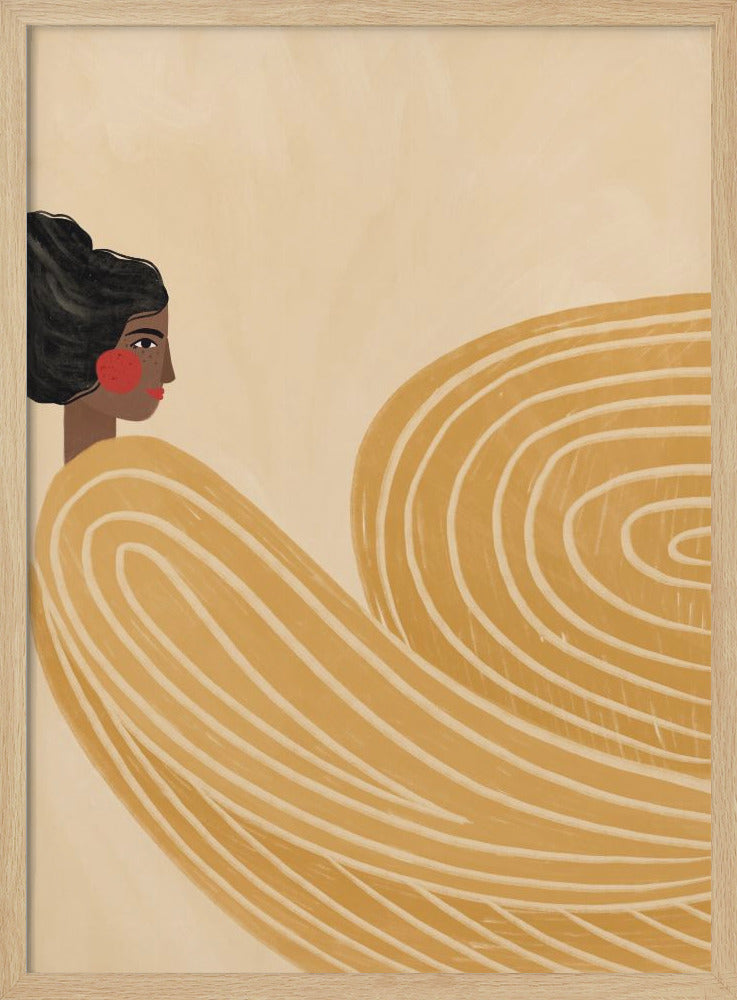 The Woman With the Yellow Stripes - Poster / Art Print