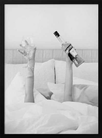 Aperol In Bed Low Key - Poster / Art Print
