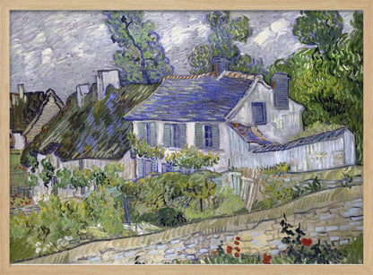 Vincent Van Gogh's Houses At Auvers (1890) Famous - Poster / Art Print