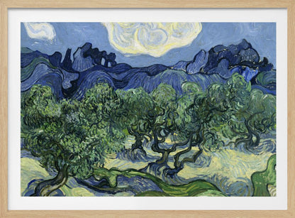 Vincent Van Gogh's Olive Trees With the Alpilles In the Background (1889) - Poster / Art Print