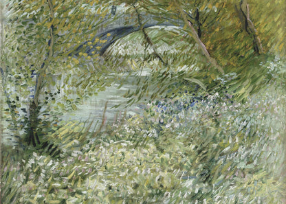Vincent Van Gogh's River Bank In Springtime (1887) - Poster / Art Print