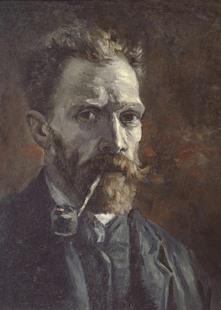 Vincent Van Gogh's Self Portrait With Pipe (1886) - Poster / Art Print
