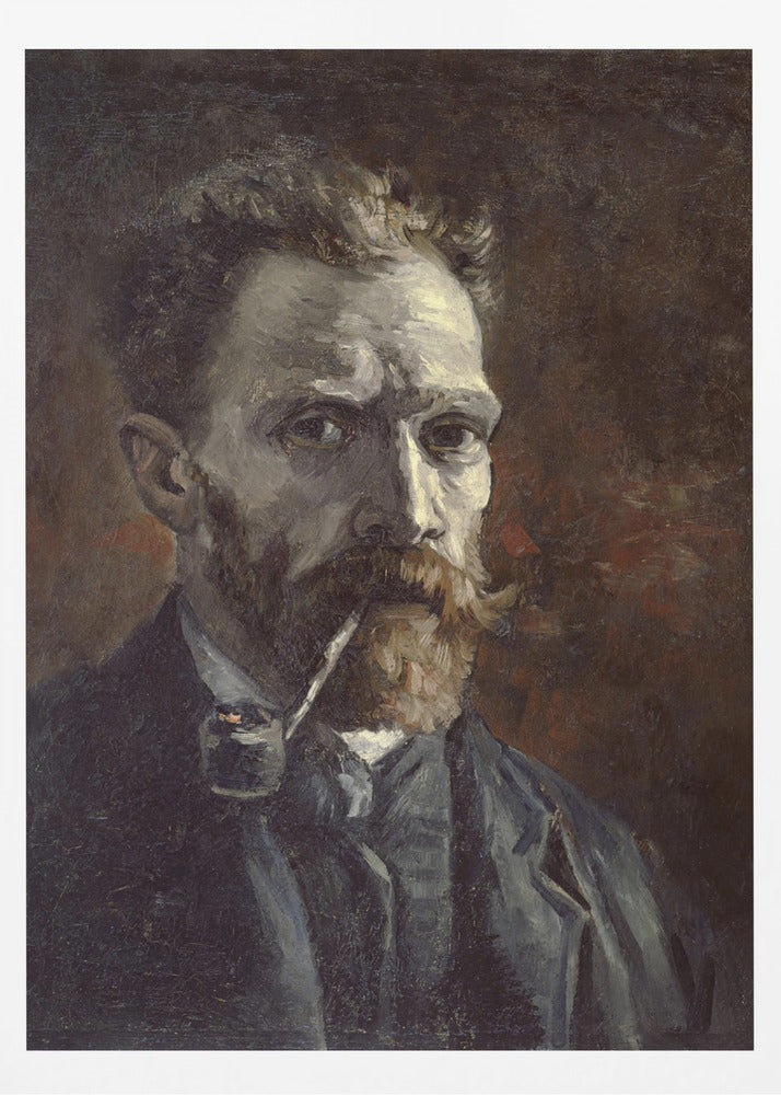 Vincent Van Gogh's Self Portrait With Pipe (1886) - Poster / Art Print