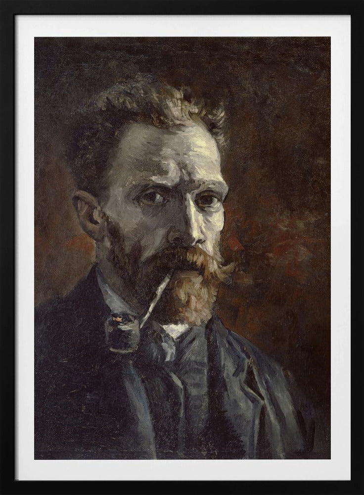 Vincent Van Gogh's Self Portrait With Pipe (1886) - Poster / Art Print