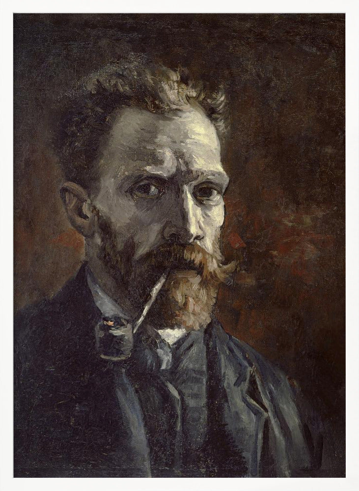 Vincent Van Gogh's Self Portrait With Pipe (1886) - Poster / Art Print