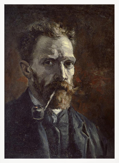 Vincent Van Gogh's Self Portrait With Pipe (1886) - Poster / Art Print