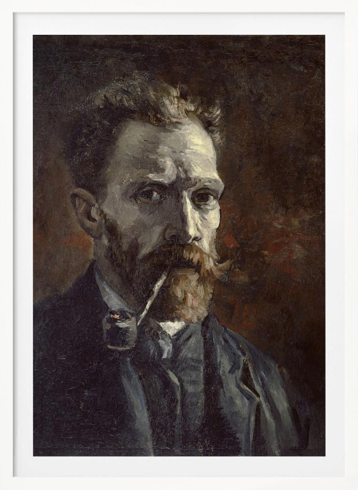 Vincent Van Gogh's Self Portrait With Pipe (1886) - Poster / Art Print