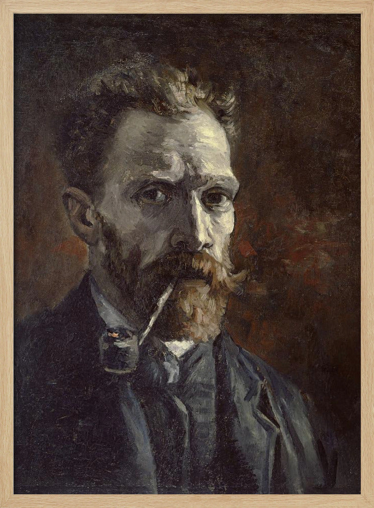 Vincent Van Gogh's Self Portrait With Pipe (1886) - Poster / Art Print
