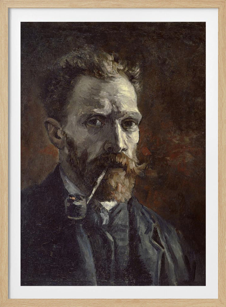 Vincent Van Gogh's Self Portrait With Pipe (1886) - Poster / Art Print
