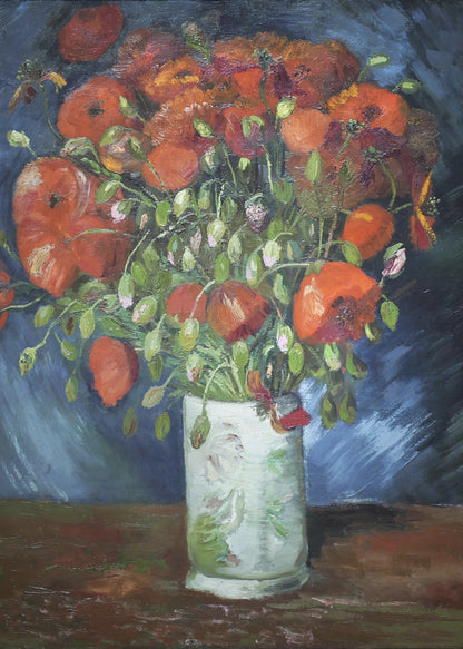 Vincent Van Gogh's Vase With Poppies (1886) - Poster / Art Print