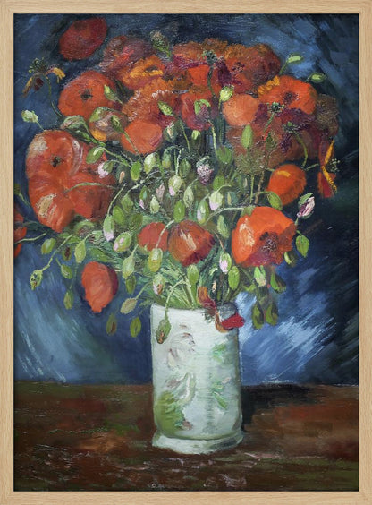 Vincent Van Gogh's Vase With Poppies (1886) - Poster / Art Print