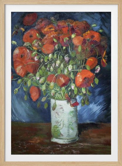 Vincent Van Gogh's Vase With Poppies (1886) - Poster / Art Print