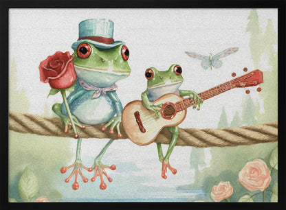 Frogs on a rope - Poster / Art Print