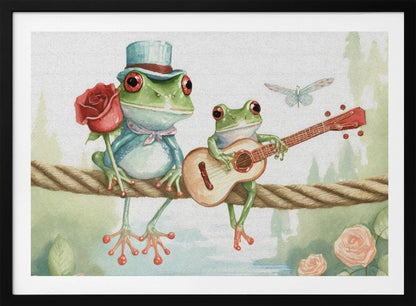 Frogs on a rope - Poster / Art Print
