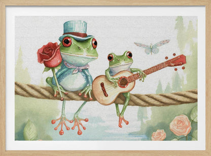 Frogs on a rope - Poster / Art Print