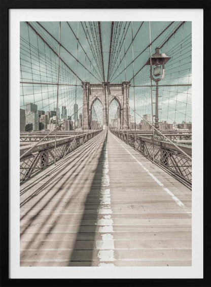 NEW YORK CITY Brooklyn Bridge - Poster / Art Print