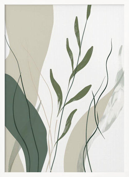 Green Abstract Leaves No 1 - Poster / Art Print