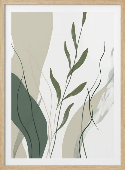 Green Abstract Leaves No 1 - Poster / Art Print