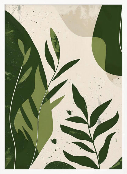 Green Abstract Leaves No 2 - Poster / Art Print