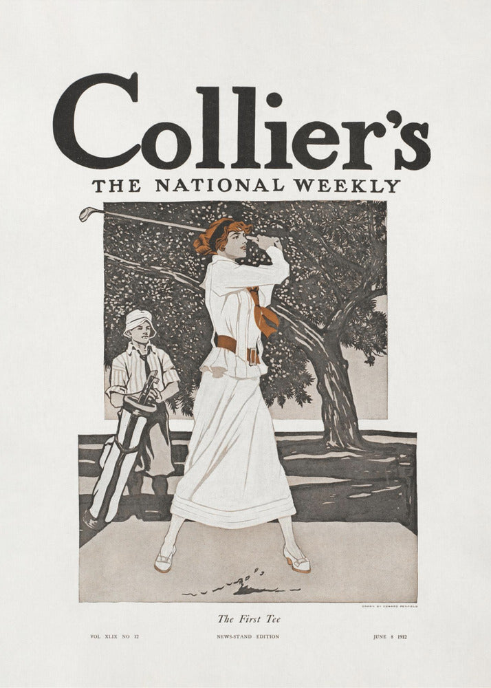 Collier's, the National Weekly, the First Tee (1912) - Poster / Art Print