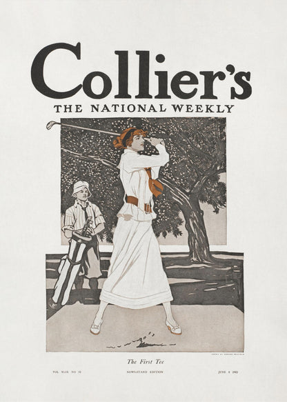 Collier's, the National Weekly, the First Tee (1912) - Poster / Art Print